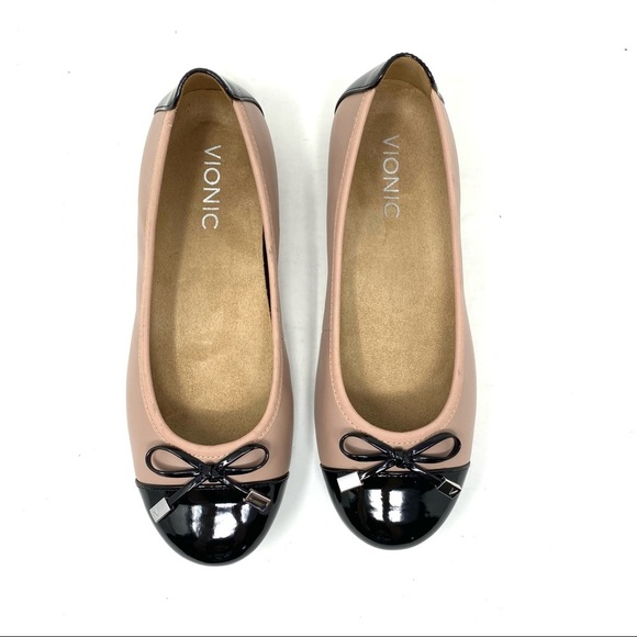 Vionic Spark Minna Leather flats Blush WIDE - Picture 2 of 9